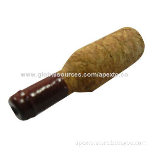 Wood Bottle-shaped USB Flash Drives, with USB on Top and 512MB to 32GB CapacitiesNew